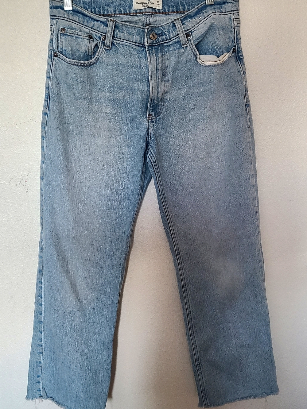 Abercrombie And Fitch Low Rise Baggy Raw Hem 27/4S